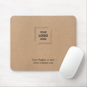 Rustikales Kraft Firmenlogo-Mauspad Mousepad (Mit Mouse)