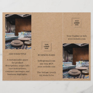 Rustikales Kraft-Fotogeschäft-Broschürendesign