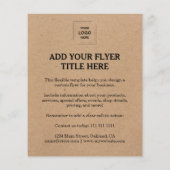 Rustikales Kraft-Geschäfts-Branding-Flyer-Design Flyer (Hinten)