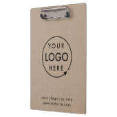 Rustikales Kraft-Logo | Business Corporate Modern Klemmbrett (Links)