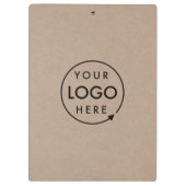 Rustikales Kraft-Logo | Business Corporate Modern Klemmbrett (Rückseite)