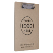 Rustikales Kraft-Logo | Business Corporate Modern Klemmbrett (Rechts)