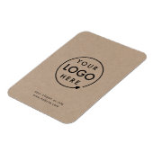 Rustikales Kraft-Logo | Business Corporate Modern Magnet (Linke Seite)