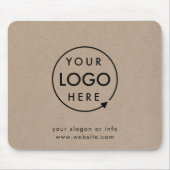 Rustikales Kraft-Logo | Business Corporate Modern Mousepad (Vorne)