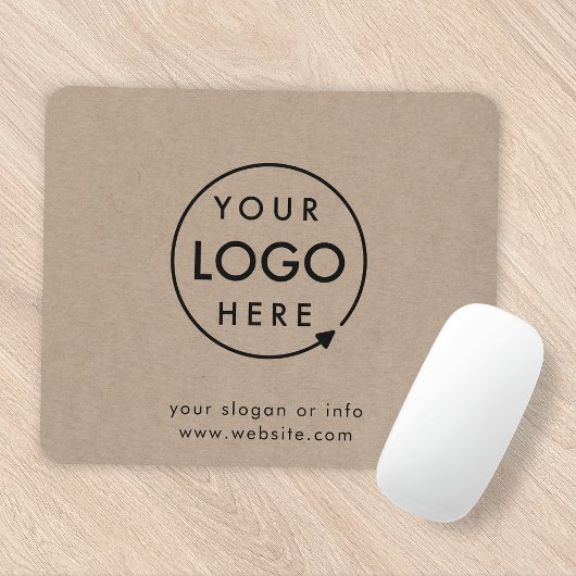 Rustikales Kraft-Logo | Business Corporate Modern Mousepad