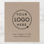 Rustikales Kraft-Logo | Business Corporate Modern Weinetikett (Einzelnes Label)