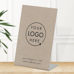 Rustikales Kraft-Logo   Business Minimalistisch Mo Sockelschild