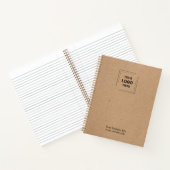 Rustikales Kraft-Minimal-Unternehmensmarkendesign Notizblock (Innenseite)