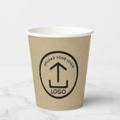 Rustikales Kraft-Modern-Beruflich-Business-Logo Pappbecher (Vorderseite)