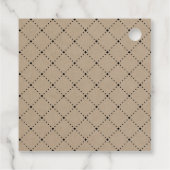 Rustikales Kraft Modernes Script-Brautparty mit Ri Geschenkanhänger (Rückseite)