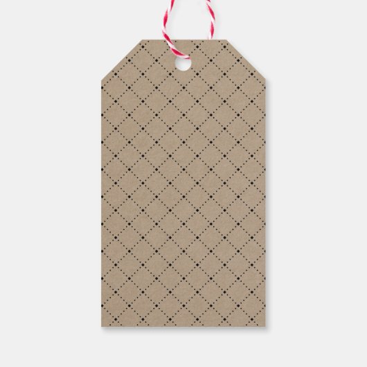 Rustikales Kraft Modernes Skript-Brautparty Geschenkanhänger (Rückseite)