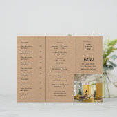 Rustikales Kraft-Restaurant-Abholmenü-Design (Stehend Vorderseite)