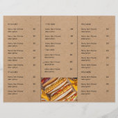 Rustikales Kraft-Restaurant-Abholmenü-Design (Rückseite)