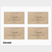 Rustikales Kraft-Script-Logo für selbstgemachtes G Rechteckiger Aufkleber (Blatt)