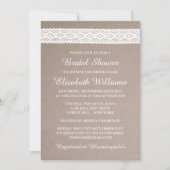Rustikales Kraft- und Vintages Brautparty Einladung (Vorderseite)