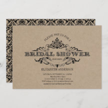 Rustikales Kraft-Vintag-Rahmen-Brautparty