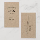 Rustikales Kraftberglogo Visitenkarte (Vorne/Hinten)