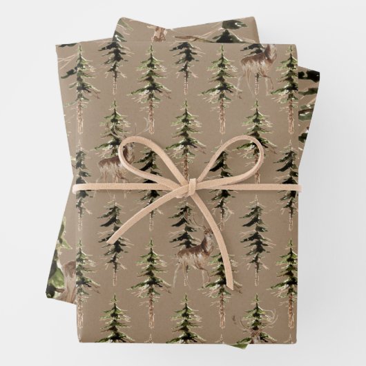 Rustikales Kräftemehl in einem Wald Geschenkpapier Set (Beispiel)