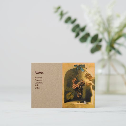 Rustikales Kraftpapier der Saison Visitenkarte (Stehend Vorderseite)