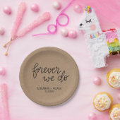 Rustikales Kraftpapier für immer schreiben wir Skr Pappteller (Party)