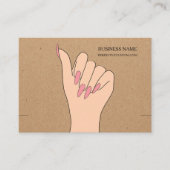 Rustikales Kraftpapier mit Handarmkarte Visitenkarte (Vorderseite)