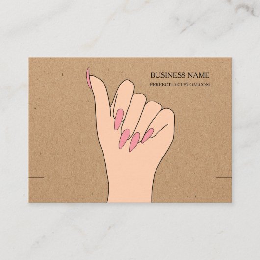 Rustikales Kraftpapier mit Handarmkarte Visitenkarte (Vorderseite)