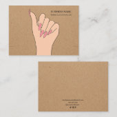 Rustikales Kraftpapier mit Handarmkarte Visitenkarte (Vorne/Hinten)