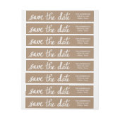 Rustikales Kraftpapier Save the Date Weißschrift (Bogen)