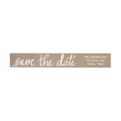 Rustikales Kraftpapier Save the Date Weißschrift (Person)