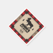 Rustikales Kraftpapier sieht Buffalo Kariert mit E Serviette (Ecke)