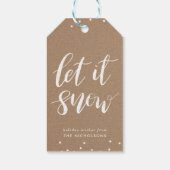 Rustikales Kraftpapier Weihnachten | Lass es schne Geschenkanhänger (Rückseite)
