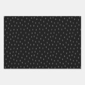 Rustikales Kraftpapier | Weihnachtsbaumskizze Mini Geschenkpapier Set (Vorderseite 2)