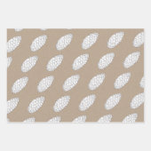 Rustikales Kraftpapier Weißer Winter Pine Conneys Geschenkpapier Set (Vorderseite 3)