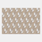 Rustikales Kraftpapier Weißer Winter Pine Conneys Geschenkpapier Set (Vorderseite 2)