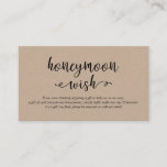 Rustikales Kraftschwarz-Skript, Hochzeitshoneymoon Begleitkarte<br><div class="desc">Das ist das rustikale Kraftskript,  Wedding Enclosure Card. Sie können die Farben des Schriftartes ändern und Ihre Hochzeitsdetails in den entsprechenden Schriftart / Schrift hinzufügen.#TeeshaDerrick</div>