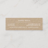 Rustikales Krafttanzlogo Mini-Visitenkarte Mini Visitenkarte (Rückseite)