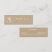 Rustikales Krafttanzlogo Mini-Visitenkarte Mini Visitenkarte (Vorne/Hinten)