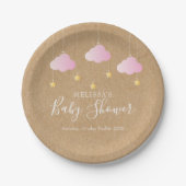 Rustikales Krampentinkel mit Tinkeln, Babydusche p Pappteller (Vorderseite)