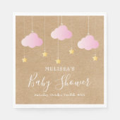 Rustikales Krampentinkel mit Tinkeln, Babydusche p Serviette (Vorderseite)