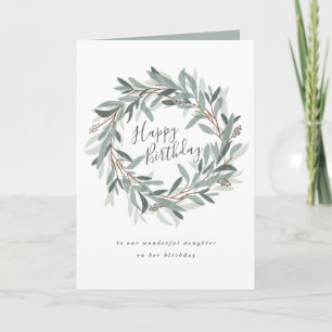 Rustikales Kranz Geburtstagskünstlerin Karte