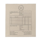 Rustikales Kranzpapier Notizblock (Vorderseite)