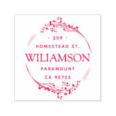 Rustikales Kraut Vintag Letters Rücksendeadresse Permastempel (Design)