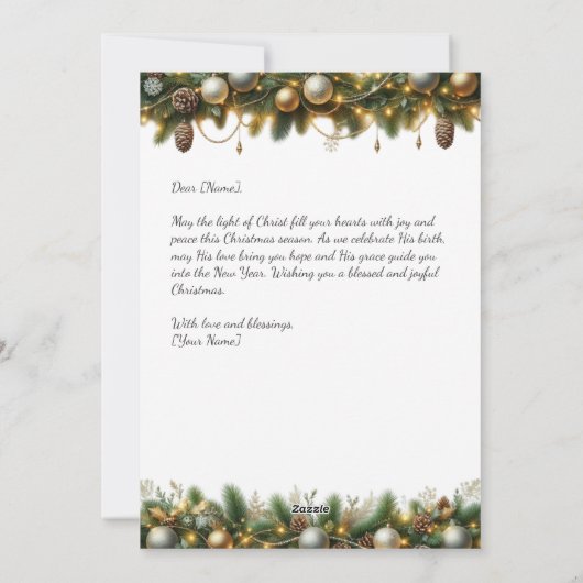 Rustikales Kreuz mit Weihnachten im Kraut (Rückseite)