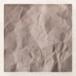 Rustikales Krummpapier: Vintage Textur Glasuntersetzer