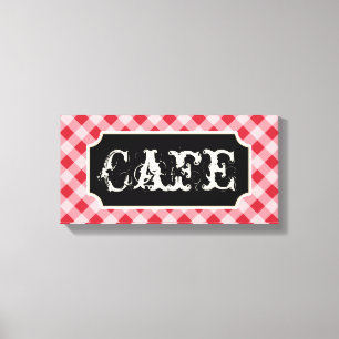 Rustikales Küchen-Cafe-Schild Leinwand