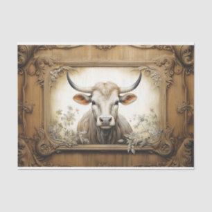 Rustikales Kuh Bull Decoupage Tissue Paper Seidenpapier