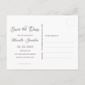 Rustikales Kuh Skull Boho Floral Foto B Save the D Ankündigungspostkarte (Rückseite)