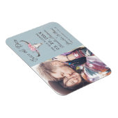 Rustikales Kuhhaut Blütenblau Wasserfarbe B Foto Magnet (Rechte Seite)