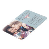 Rustikales Kuhhaut Blütenblau Wasserfarbe B Foto Magnet (Linke Seite)