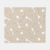 Rustikales Kunsthandwerk Weihnachtsmuster Fleecedecke (Vorderseite (Horizontal))